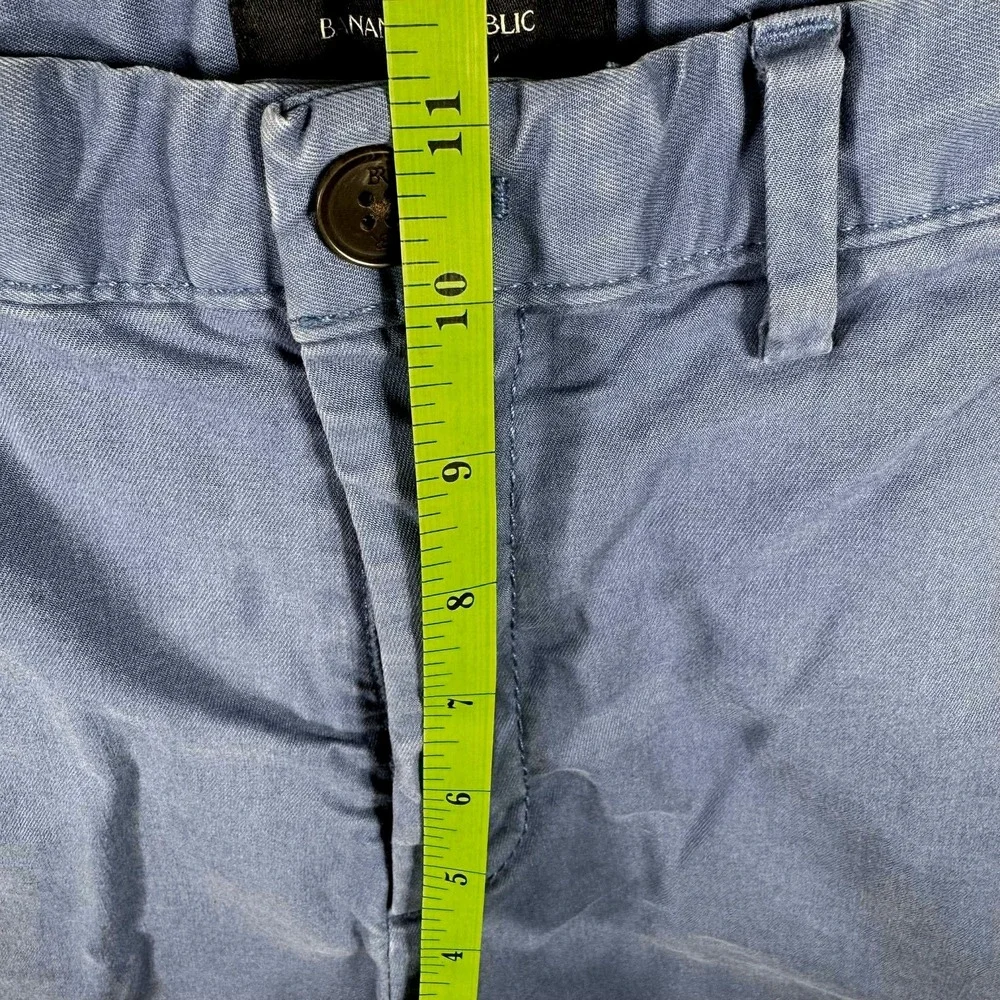 Banana Republic Chino‎ Shorts Blue Stretch Cotton Casual Mens Size 33